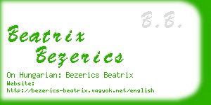 beatrix bezerics business card